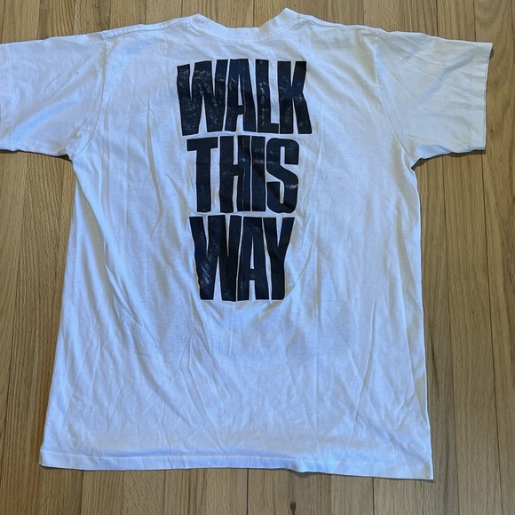 Vtg 80s AEROSMITH PERMANENT VACATION TOUR T-SHIRT Walk This Way MEN SZ One Size - Picture 10 of 13